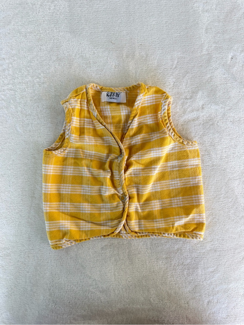 Kissy Hawaii Kids Yellow Palaka Vest